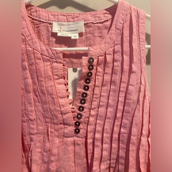 NWT Anthropologie Pleated Linen Tank - Picture 4 of 6